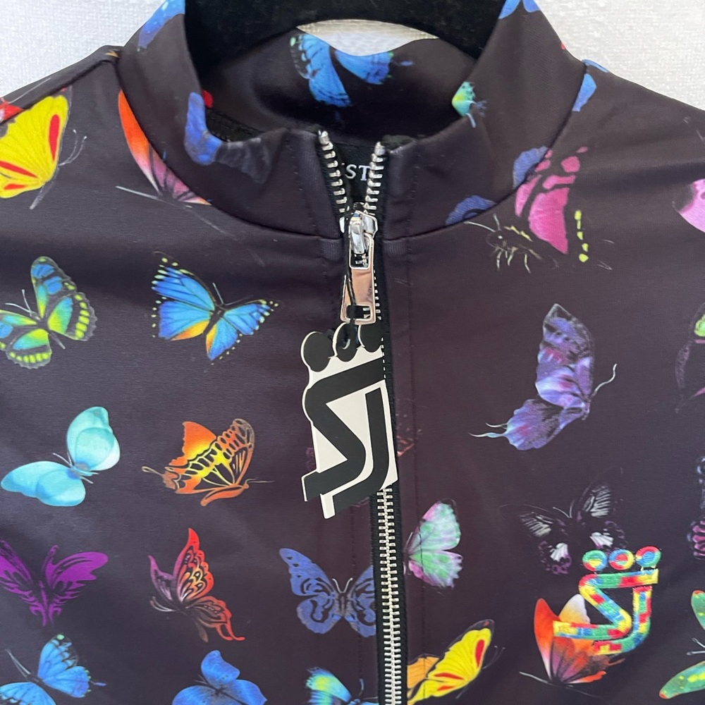 Shane Justin Pants Jumpsuit with butterfly print. Size M